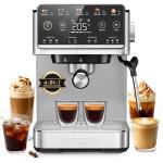ecozy 4-in-1 Espresso Machine and Coffee Maker Combo with Milk Frother, All in One with Cold Brew & Over Ice, Interactive Touch Screen, Brezzano Elite Series for Cappuccinos, Lattes, Americanos