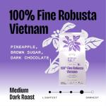 Every Half Coffee Roasters - 100% Fine Robusta Vietnam - Whole Bean Coffee Dark Roast - Low Acid, Fresh Roasted, Single Origin 12 Oz