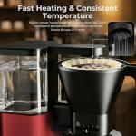 Kismile 8 Cup Drip Coffee Maker, SCA Certified Hot & Cold Brew Pour Over Coffee Machine, Fast Heating to 197–205℉, 40 Min Keep Warm, Adjustable Flow Control, Easy to Clean