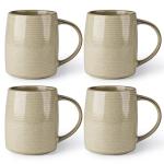 GBhome Large Coffee Mugs Set of 4, 18oz Handmade Ceramic Coffee Mugs Set with Gradient color for Latte/Tea/Beer/Hot Cocoa, Dishwasher & Microwave Safe, Cappuccino