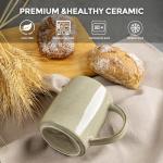 GBhome Large Coffee Mugs Set of 4, 18oz Handmade Ceramic Coffee Mugs Set with Gradient color for Latte/Tea/Beer/Hot Cocoa, Dishwasher & Microwave Safe, Cappuccino