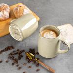 GBhome Large Coffee Mugs Set of 4, 18oz Handmade Ceramic Coffee Mugs Set with Gradient color for Latte/Tea/Beer/Hot Cocoa, Dishwasher & Microwave Safe, Cappuccino