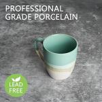 Bosmarlin Ceramic Coffee Mug Set of 4, 17 Oz, Coffee Cups with Big Handle, Microwave Safe, Unique Reactive Glaze