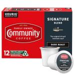 Community Coffee Signature Blend, Dark Roast Single-Serve Keurig K-Cup Pods, 12 Count (Pack of 1)