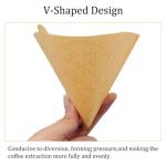 Cone Coffee Filters Size 02, 200 Count 1-4 Cups Unbleached V02 Disposable Coffee Filter Paper, Compatible with Conical Shaped Pour Over Coffee Dripper and Drip Coffee Maker