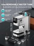 RELEXNOW Espresso Machine, 20 Bar Espresso Maker Milk Frother & LCD Panel, Hot & Iced Coffee Machine, Stainless Steel Espresso Coffee Machine with 41oz Water Tank for Cappuccino, Latte