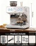 COWSAR 20 Bar Espresso Machine with Grinder & Milk Frother Steam Wand, 58mm Expresso Coffee machines, Commercial Stainless Steel Coffee Maker for Cappuccino and Latte, Perfect for Home Café-Pro