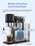 Brezi Cold Brew Coffee Maker, Fresh Cold Brew in Minutes, Low-Acid Smooth Flavor, Premium Aluminum Design,1L Capacity, Easy Use,coffee machine,Automatic Precision Brewing for Home & Office (silver)