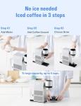 Brezi Cold Brew Coffee Maker, Fresh Cold Brew in Minutes, Low-Acid Smooth Flavor, Premium Aluminum Design,1L Capacity, Easy Use,coffee machine,Automatic Precision Brewing for Home & Office (silver)