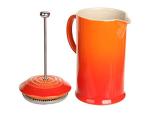 Le Creuset Stoneware French Press, 34 oz., Flame