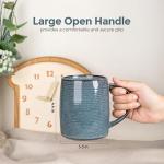 GBhome Large Ceramic Coffee Mugs Set of 6, 18oz Handmade Stoneware Coffee Mugs Set for Latte/Cappuccino/Hot Cocoa, Dishwasher & Microwave Safe, Multi-Color