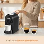 CHULUX Upgrade Bafè-Pro Espresso Machine for Nes Original Pods, 20Bar Rapid Extraction Home Espresso Coffee Maker for Espresso & Lungo, Black
