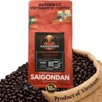 Vietnamese Whole Bean Coffee - Saigondan Passion 100% Robusta French Roast - Premium Single Origin, Direct Trade Vietnamese Coffee - 12 oz