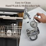 Veken French Press Coffee Maker 21oz 0.6 L, Single Serve Small Pot, Heat Resistant Thickened Borosilicate Glass,Stainless Steel Brewer,Cold Brew Cafetera Teapot for Kitchen Travel Camping, Dark Pewter