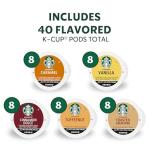 Starbucks K-Cup Coffee Pods, Flavored Hot or Iced Coffee, Variety Pack, 40 Keurig Pods