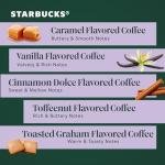 Starbucks K-Cup Coffee Pods, Flavored Hot or Iced Coffee, Variety Pack, 40 Keurig Pods