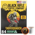 Black Rifle Coffee Company Dark Roast Coffee Pods – 100% Arabica, Bold, Smoky Single-Serve K-Cup Compatible – Veteran-Founded Premium Coffee – Tactisquatch – 84 Count