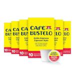 Café Bustelo Espresso Style Dark Roast, Single Serve Coffee Pods, 10 Count (Pack of 6)