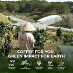 Conihat Ground Coffee - 100% Vietnamese Premium Fine Robusta, Dark Roast, Chocolate & Woody Notes, Long Aftertaste, Low Acid, Single Origin, Hand-Picked, 12 Oz Bag