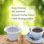 Haetyly 100 Count Disposable Coffee Paper Filters Compatible with Keurig Single Serve 1.0 and 2.0, Fits All Brands Reusable K Cup Filters
