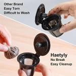 Haetyly 100 Count Disposable Coffee Paper Filters Compatible with Keurig Single Serve 1.0 and 2.0, Fits All Brands Reusable K Cup Filters