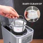 Taylor Swoden 12-Cup Programmable Coffee Maker, Regular & Strong Brew Drip Coffee Machine for Home and Office, Glass Carafe, Pause & Serve, Auto Shut Off, Gray & Stainless Steel