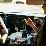 Wide Bottom Handmade Coffee Mug, Tip-Proof Ceramic Mug with Weighted Non-Slip Base, Stable Desk & Travel Mug for Office, RV & Boat, Retro Sci-Fi Design, Unique Appreciation Gift