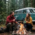 Wide Bottom Handmade Coffee Mug, Tip-Proof Ceramic Mug with Weighted Non-Slip Base, Stable Desk & Travel Mug for Office, RV & Boat, Retro Sci-Fi Design, Unique Appreciation Gift