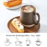 Hasense 20oz Coffee Mug, Ceramic Coffee Cup With Handle for Dad, Large Latte Cup for Tea, Coffee, Cocoa, Dishwasher and Microwave Safe, 1 PCS(Brown)