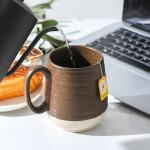 Hasense 20oz Coffee Mug, Ceramic Coffee Cup With Handle for Dad, Large Latte Cup for Tea, Coffee, Cocoa, Dishwasher and Microwave Safe, 1 PCS(Brown)