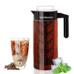 Mixpresso Cold Brew Maker For Iced Coffee and Iced Tea, Cold Coffee Maker Glass Pitcher, Tea Infuser For Loose Leaf Tea, 44oz Large Ice Tea Brewer with Easy to Clean Reusable Mesh Filter.