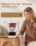 Waterdrop Cold Brew Coffee Maker with 1 Magnesium Water Filter for Well-Balanced Acidity, Unlocks Aroma, BPA-Free Cold Brew Pitcher, Stainless Steel Filter for Iced Coffee, Tea, Lemonade, Brown