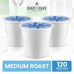 Day To Day Coffee Breakfast Blend Medium Roast Coffee Pods, 120 Count, Compatible with Keurig K-Cup Brewers, Perfect Wake-Up Coffee