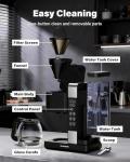 SHARDOR 10-Cup Coffee Maker, Programmable Drip Coffee Machine with 2–10 Cup Setting, Adjustable Keep-Warm Control, Removable 50oz Water Tank, Brew Strength Control & Brew Pause, Black