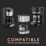 Tupkee Coffee Filters 4-6 Cups - 200 Count, Junior Basket Style, White Paper, Chlorine Free 5 Cup Coffee Filter, Made in the USA