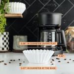 Tupkee Coffee Filters 4-6 Cups - 200 Count, Junior Basket Style, White Paper, Chlorine Free 5 Cup Coffee Filter, Made in the USA