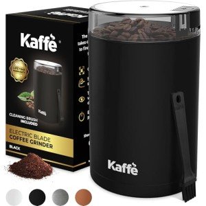 Kaffe KF2010 Black Electric Coffee Grinder, 3oz