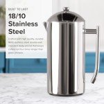 Stainless Steel Double-Walled French Press - 17 Oz