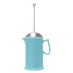 Chantal Stoneware French Press with Stainless Steel Plunger and Lid, 28 ounce capacity, Aqua