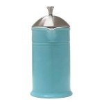 Chantal Stoneware French Press with Stainless Steel Plunger and Lid, 28 ounce capacity, Aqua