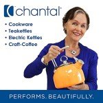 Chantal Stoneware French Press with Stainless Steel Plunger and Lid, 28 ounce capacity, Aqua