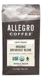 Allegro Organic Breakfast Blend Whole Bean Coffee 12oz