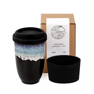 Nova Ceramics Reusable Travel Coffee Mug – Black