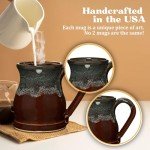 Sapphire Blue Handmade Potbelly Coffee Mug 20oz