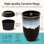 Nova Ceramics Reusable Travel Coffee Mug – Black