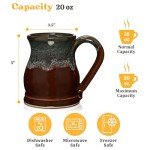 Sapphire Blue Handmade Potbelly Coffee Mug 20oz