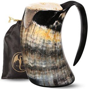Authentic Viking Horn Mug - 16oz Unique Cup