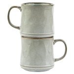 KooK 13 oz Glazed Ceramic Coffee Mugs - Set of 2