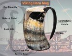 Authentic Viking Horn Mug - 16oz Unique Cup