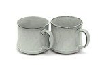 KooK 13 oz Glazed Ceramic Coffee Mugs - Set of 2